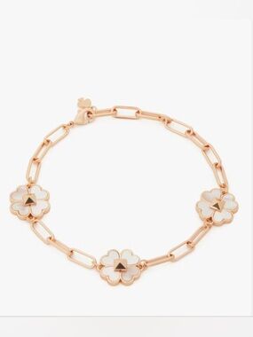 NWT. ♠️ Gorgeous Kate Spade bracelet in Rose Gold with off-white spades